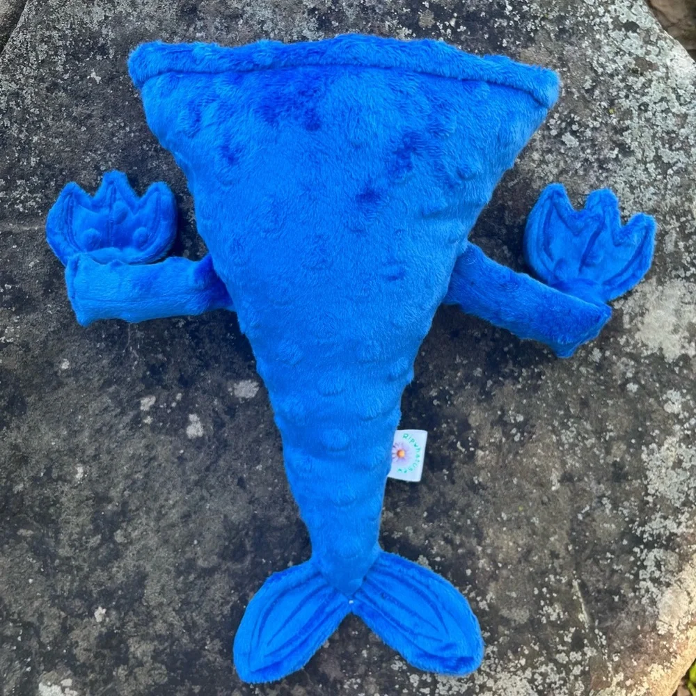 Sea Creature Blue Sea Eater HandMade Plush Toy fish Beast ocean 12” Royal Blue